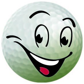 Golfball smiley ball marker