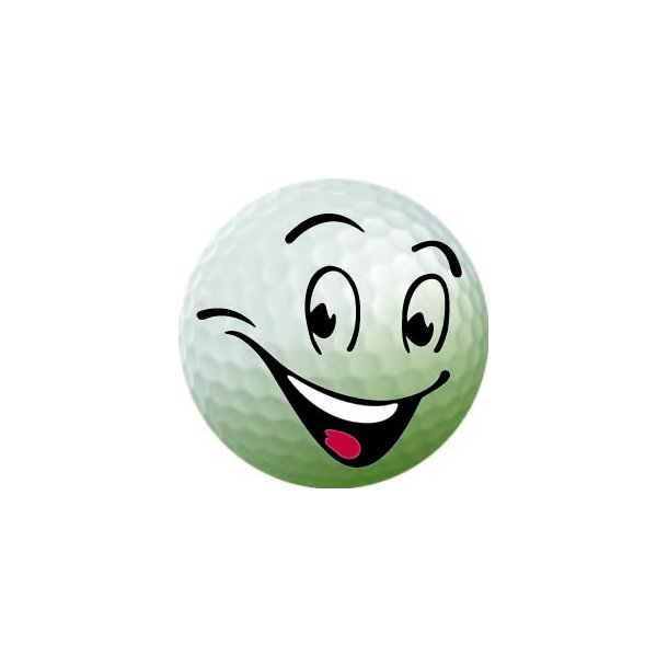 Golfball smiley ball marker