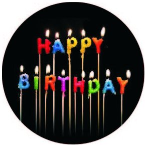 Happy birthday ball marker