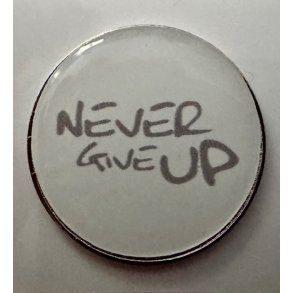 Never give up ball marker
