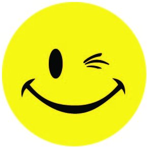Yellow smiley Wink ball marker